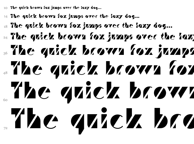 HFF Code Deco font waterfall